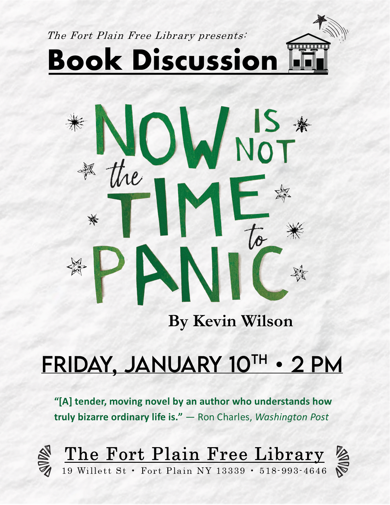 Book Discussion: Now is Not the Time to Panic